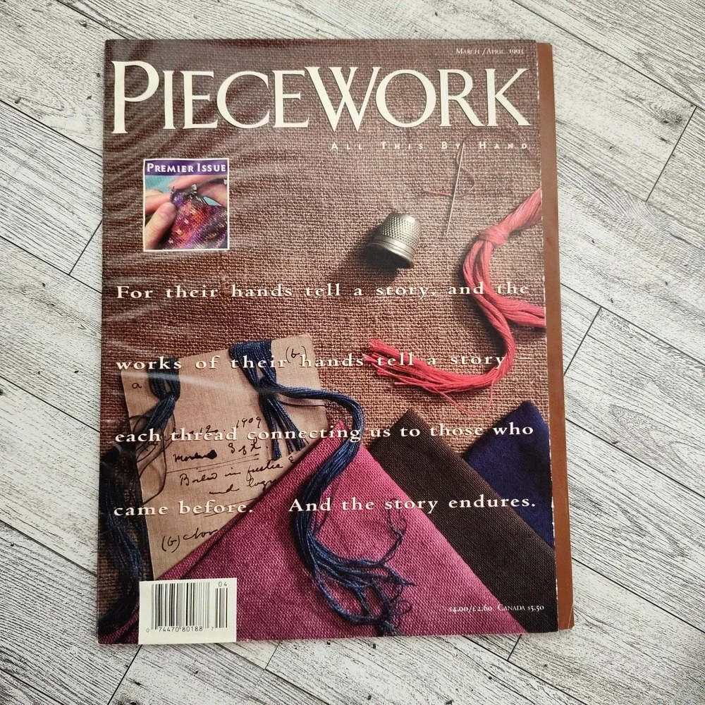 Piecework Magazine March April 1993 Hand Sewing Craft‎ Patterns Back Issue